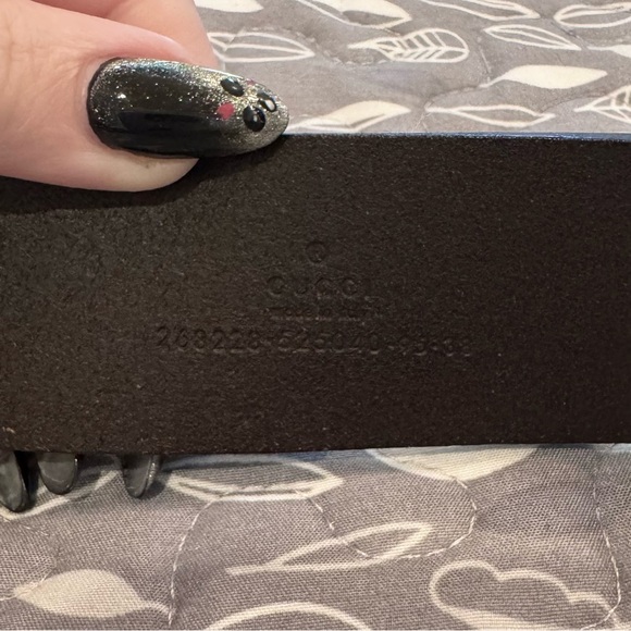 GUCCI Brown Leather Belt with Silver Buckle, size 38 - Picture 6 of 11